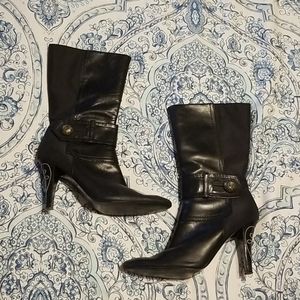 Nine West Black Heeled Booties *HOST PICK*